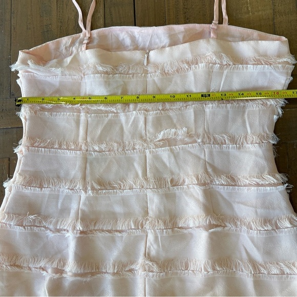 Princess Polly Molina blush petal pink frill hem Ruffle feminine mini dress 6 - Picture 8 of 10